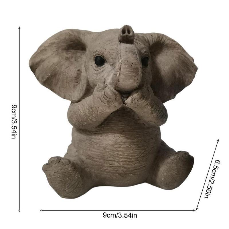Auspicious Elephant Feng Shui Figurines | Resin Artistry for Home Decor